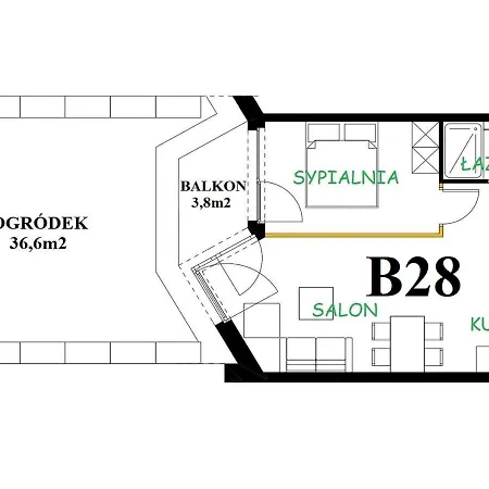 Gold B28 Let's Sea Baltic Park Apartment Gaski (Koszalin)